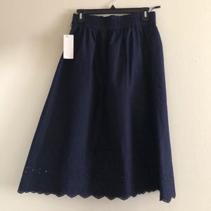 Navy midi skirt